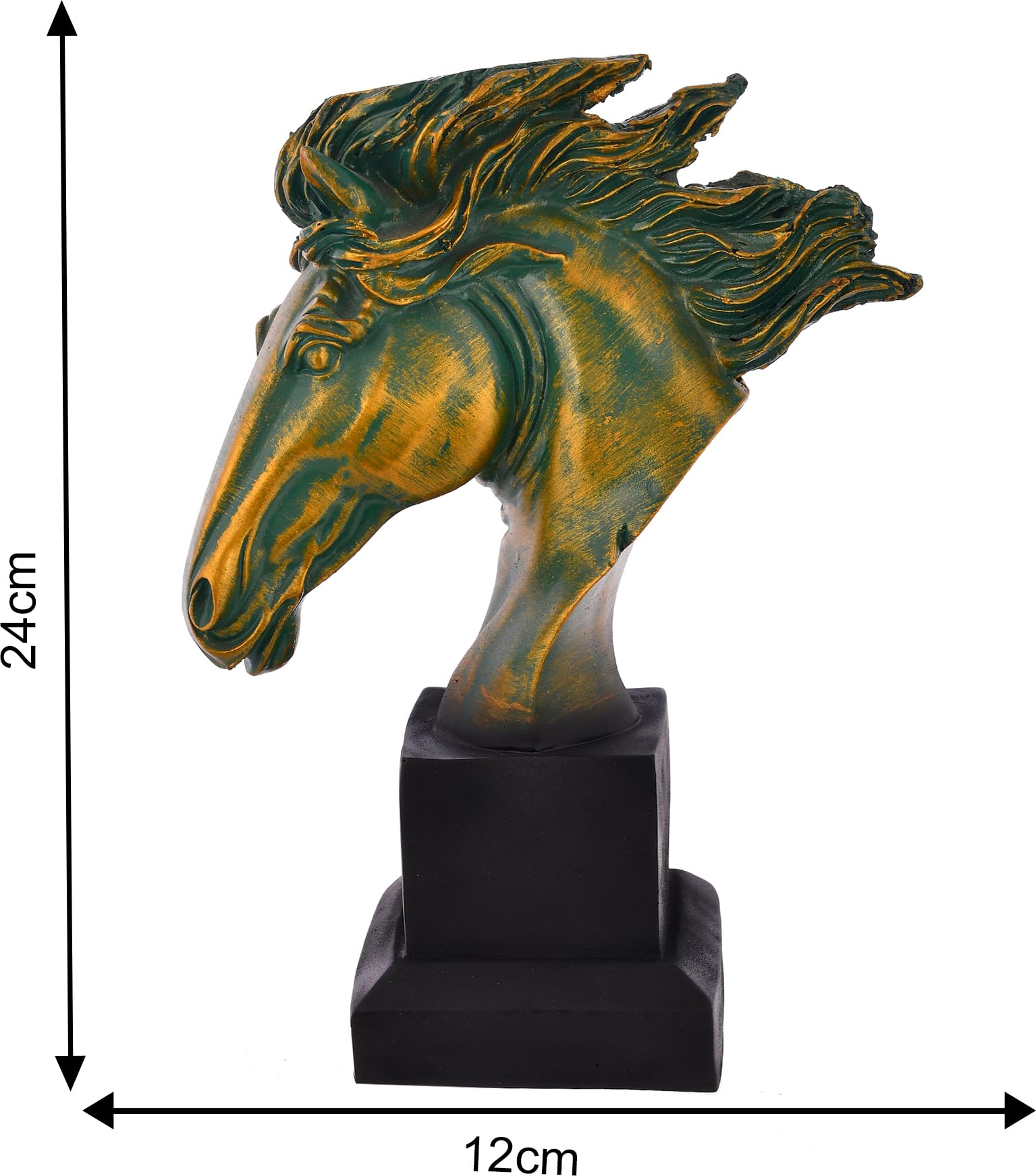 Amazon.co.jp: クラフトジャンクション 馬の顔 彫刻 ホームデコ 展示用